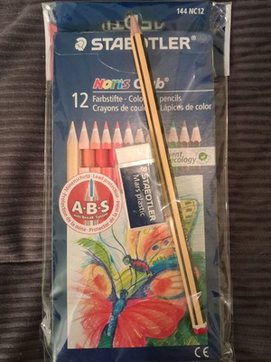 Stadtler colored pencils new with Noris pencil and Mars eraser gift