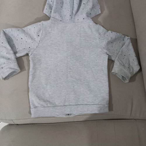 Fagottino grey cardigan used for 30-36 months with hood and pockets
