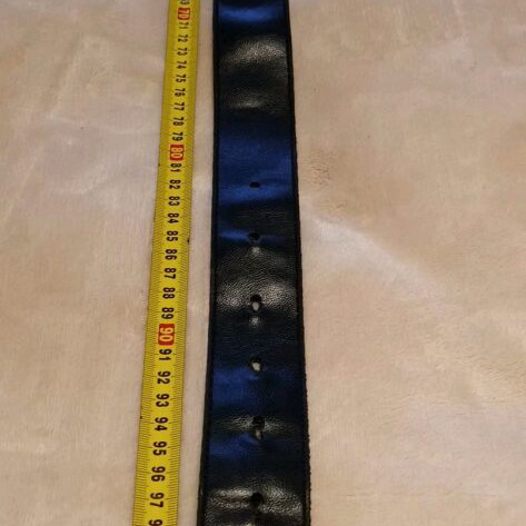 Women's black belt with metal buckle used
