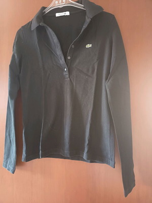 Lacoste μακρυμάνικη μπλούζα polo σε μαύρο, μέγεθος 38