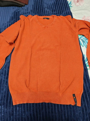 Livergy men's knitted sweater XL used, orange