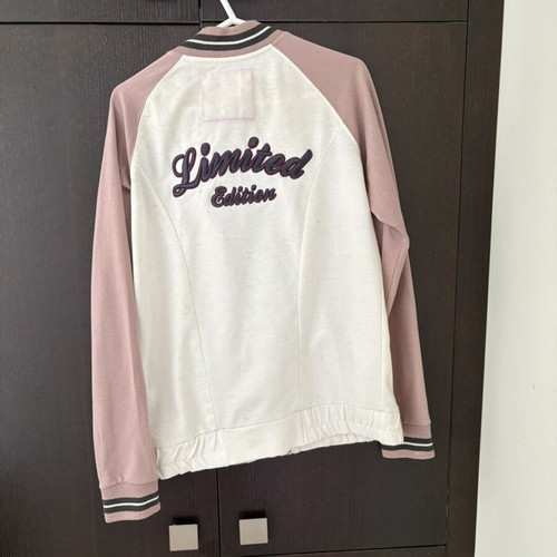 Piazza Italia women's jacket used, size Large, pink-cream