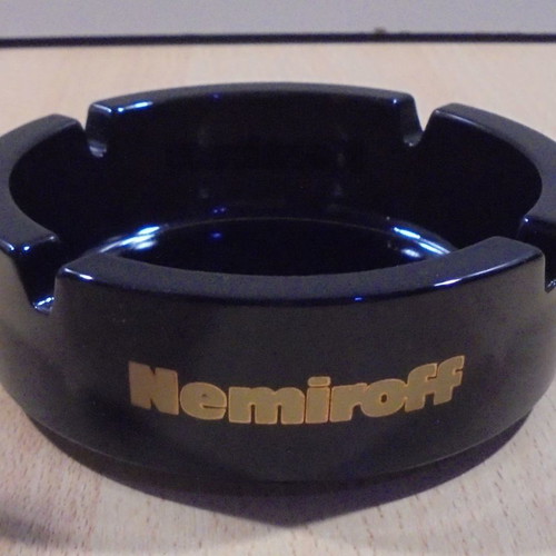 Nemiroff Vodka promotional glass ashtray like new