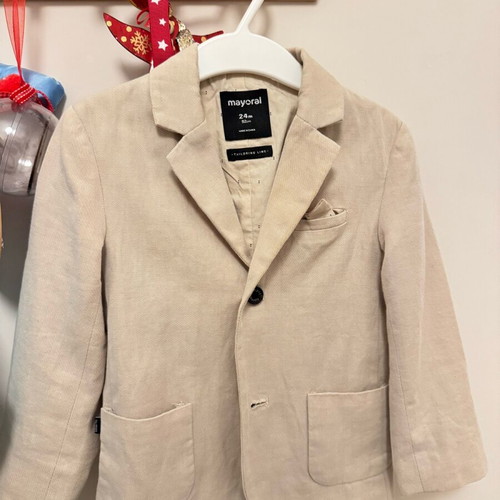 Cotton boys' jacket Mayoral new, beige, 92 cm