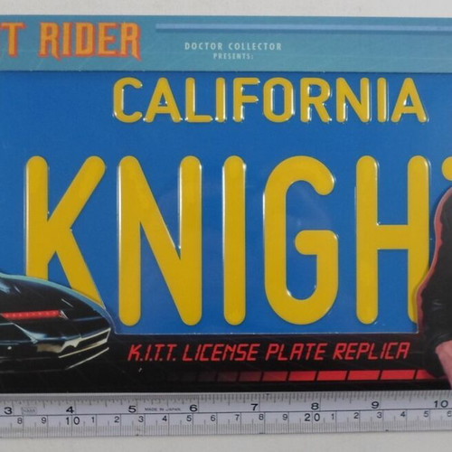 Doctor Collector Knight Rider K.I.T.T. License Plate Prop Set new