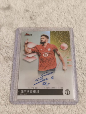 Olivier Giroud 2025-26 Topps Finest UEFA βασική κάρτα με αυτόγραφο, LOSC Lille