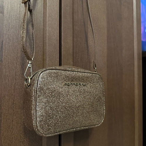 Fornarina crossbody bag like new, gold glitter