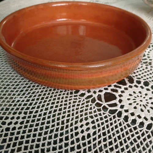 Clay vessel like new, vintage, salad bowl-fruit bowl
