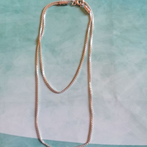Silver Venetian chain necklace 40 cm new 925