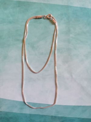 Silver Venetian chain necklace 40 cm new 925