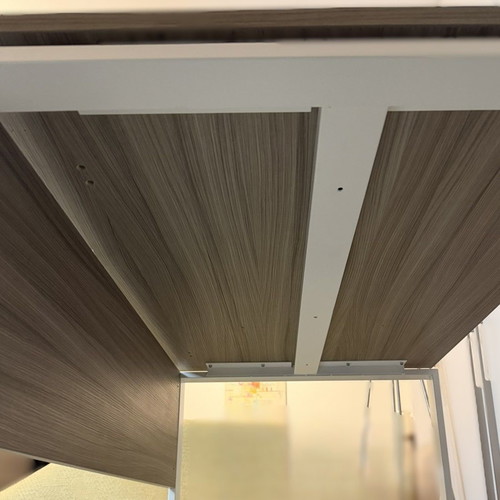 Sigma Square office desk, grey and white, 120x80 cm