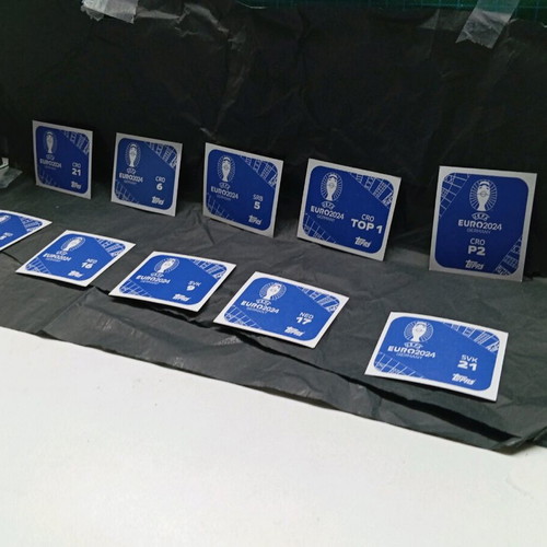 Topps Euro 2024 football stickers used, 2 pieces