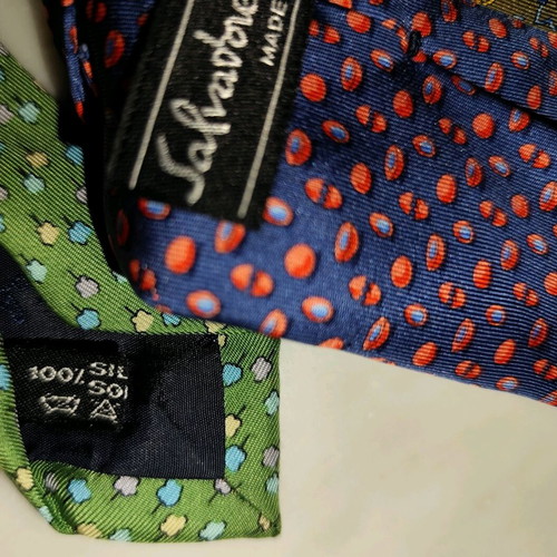 Salvatore Ferragamo men's classic ties used, pack of 5