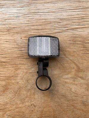 Front Bicycle Reflector Silver with Adjustable Plastic Mount new