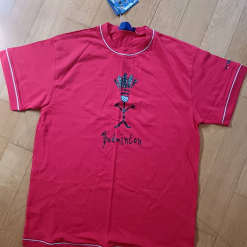 Badminton sports t-shirt new with tags, size L, 100% cotton