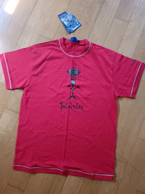 Badminton sports t-shirt new with tags, size L, 100% cotton