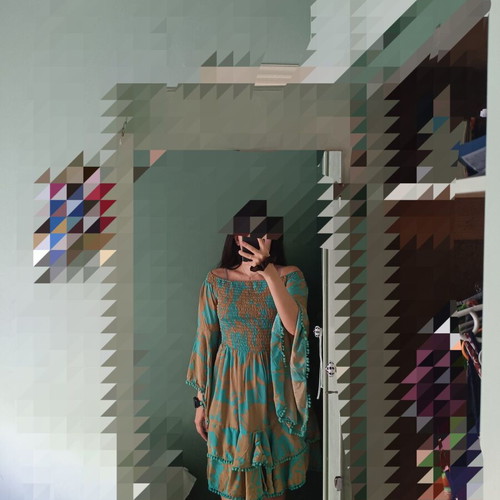 Acai silk boho summer dress, multicolor
