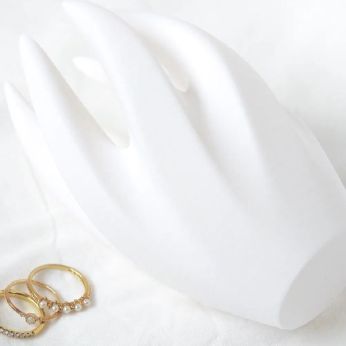 Jewelry display hand 3D printed new, white or gray