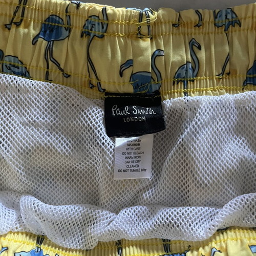 Paul Smith men's swim shorts like new, yellow, size M