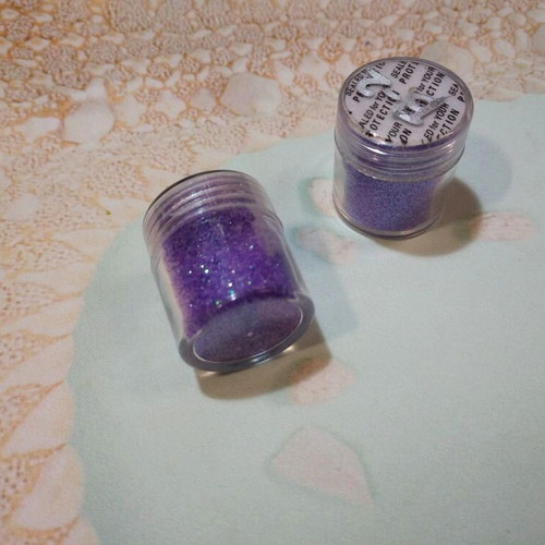 Σετ 2 Glitter σκόνη νυχιών καινούργιο, μωβ