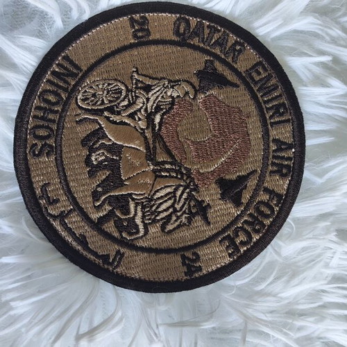 Qatar Emiri Air Force Embroidered Patch New, Low Visibility