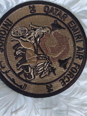 Qatar Emiri Air Force Embroidered Patch New, Low Visibility