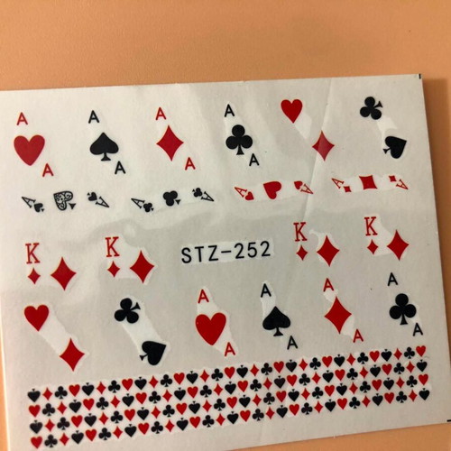 Water Nail Stickers Set of 4 New Full Nail