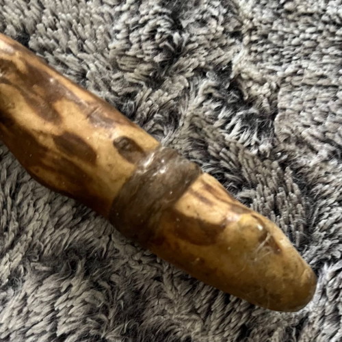Handmade rustic walking stick used 92 cm with engraved year 2011