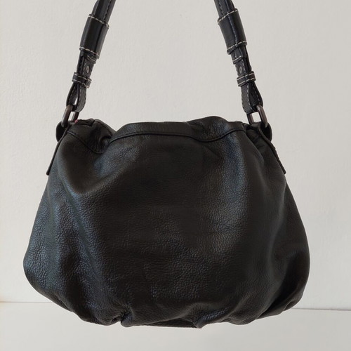 Folli Follie women's shoulder bag, leather and fabric, fuchsia and black