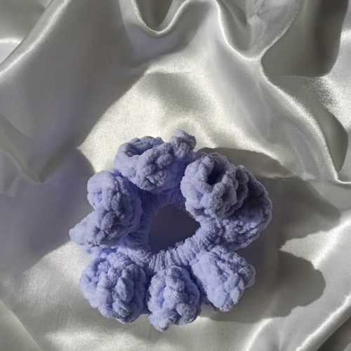 Scrunchie purple handmade fluffy new