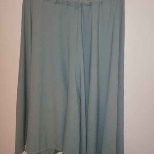 Pleated zip culottes L-XL turquoise, like new, high-quality fabric