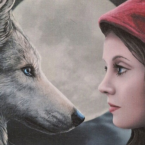 Moonstruck canvas by Lisa Parker like new with gothic style