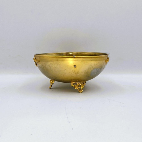 24K Gold Plated Fondue Bowl used