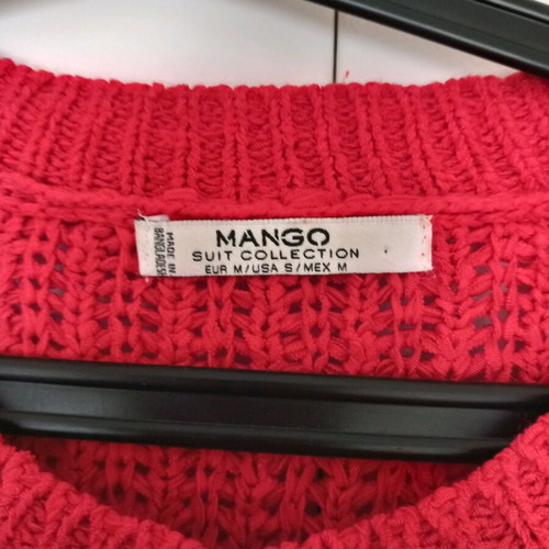 Mango knitted sweater red size M like new