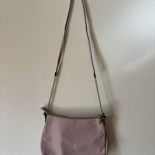 H&M pink crossbody bag used, 100% polyester
