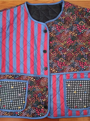 Patchwork καπιτονέ μπουφάν πολύχρωμο καινούργιο one size