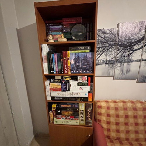 Wooden bookcase, 56x30x190 cm