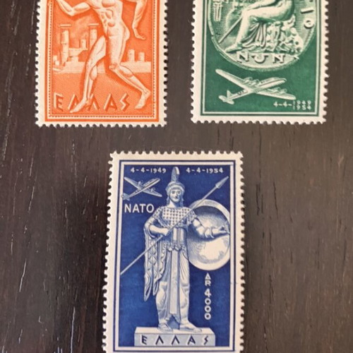 NATO 1954 Airmail Stamp Set new, complete aviation edition
