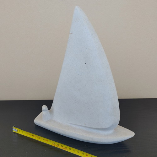 Stone decorative sailboat like new
