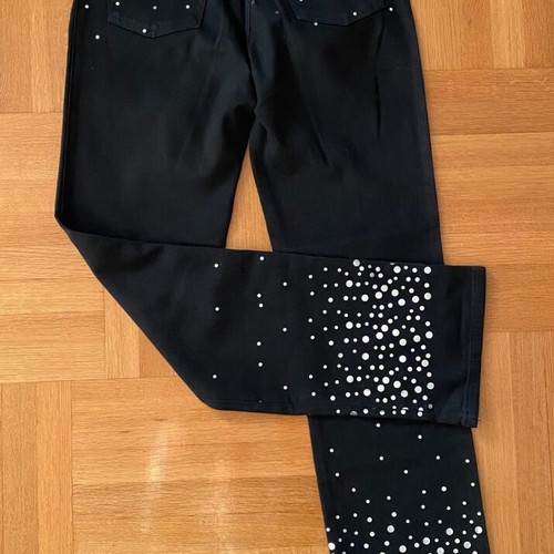 Blugirl Jeans pants black like new with silver dots size Small