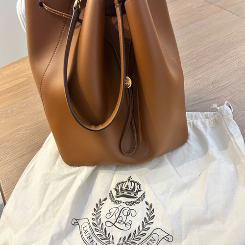 Ralph Lauren leather bucket bag shoulder brown like new