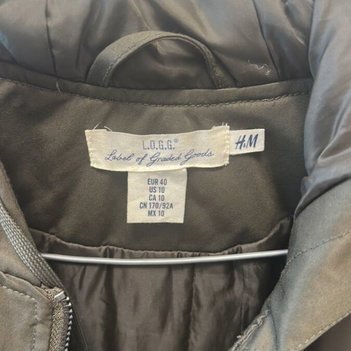H&M thin jacket size M used, green