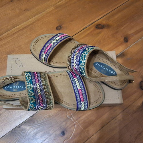 Yfantidis Women's Flat Sandals new, multicolor, size 38