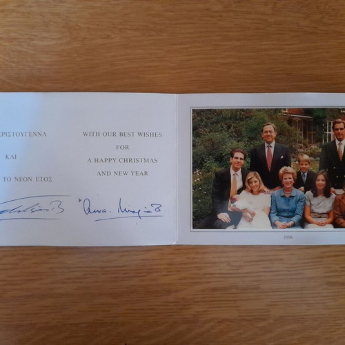 Greeting Cards from the Royal Family 1986 and 1996 used with authentic signatures