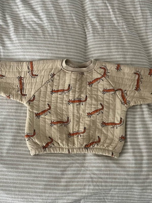 Children's quilted Zara sweatshirt with foxes like new, 2-3 years, 98 cm