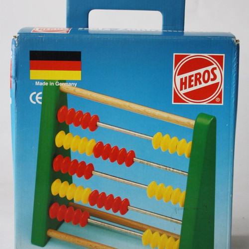 Vintage 90's Heros Wooden Learning Abacus New