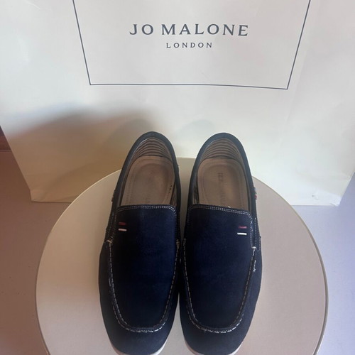 Giorgio Rinaldi men's suede loafers size 42, navy blue