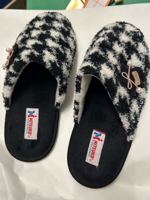 Mitsuko women's slippers size 41 black and white, new