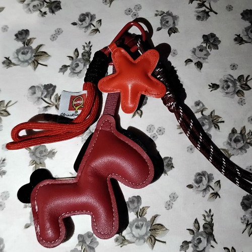 Keychain new, red and black