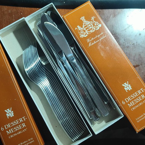 WMF luxury cutlery set with 12 knives and 12 forks, new